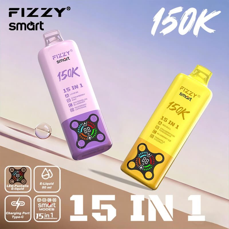 Fizzy 150K Puffs -  15-in-1 Smart Multi-Flavor Rechargeable Disposable Vape-29